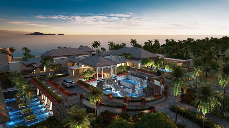 aerial view of the Cabrits Resort & Spa Kempinski Dominica