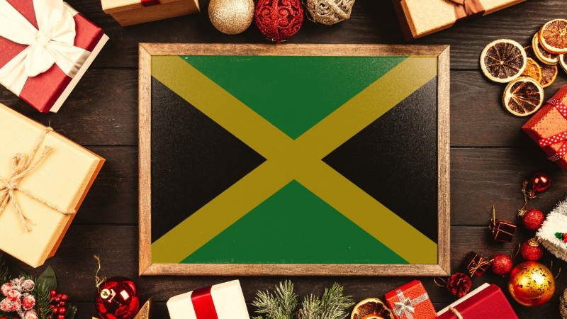 Jamaican flag and Christmas stuff