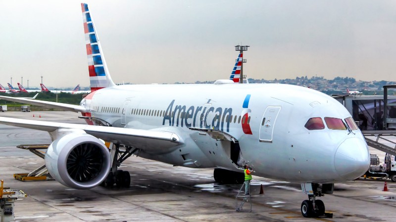 AA plane on tarmac
