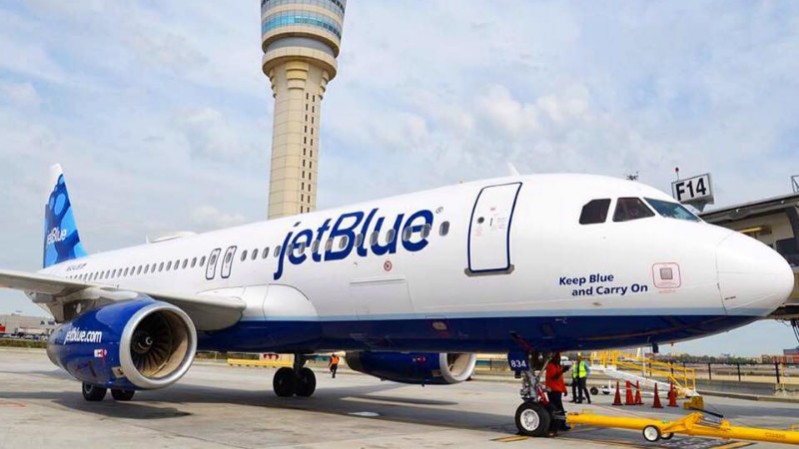 JetBlue aircraft on tarmac