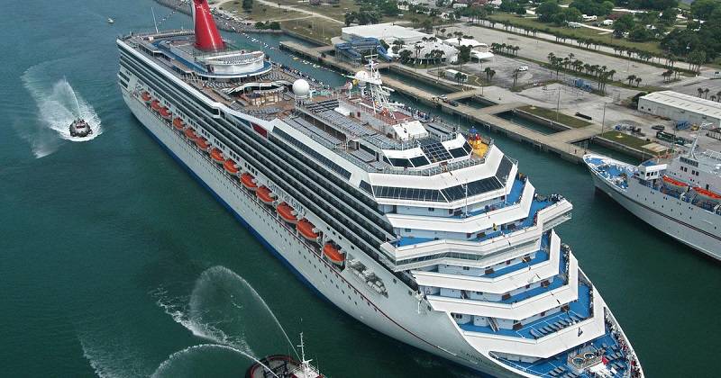 Carnival cruise from the air