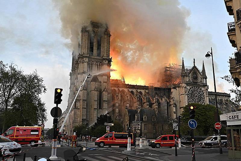 Notre Dame ablaze