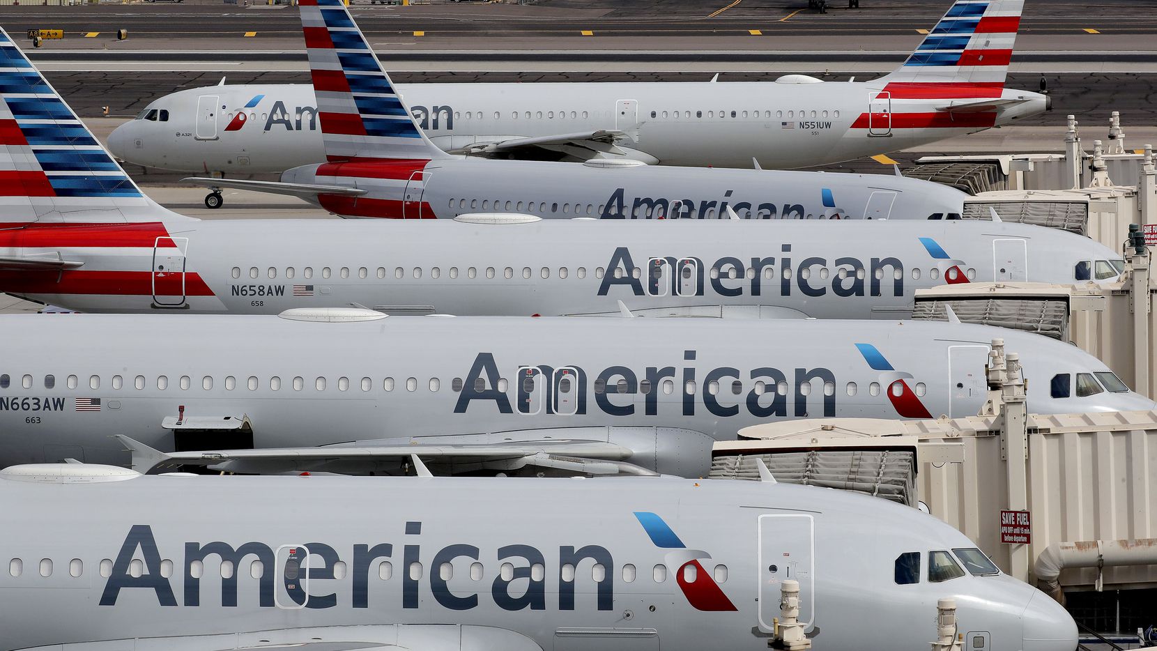 American Airlines planes on tarmac