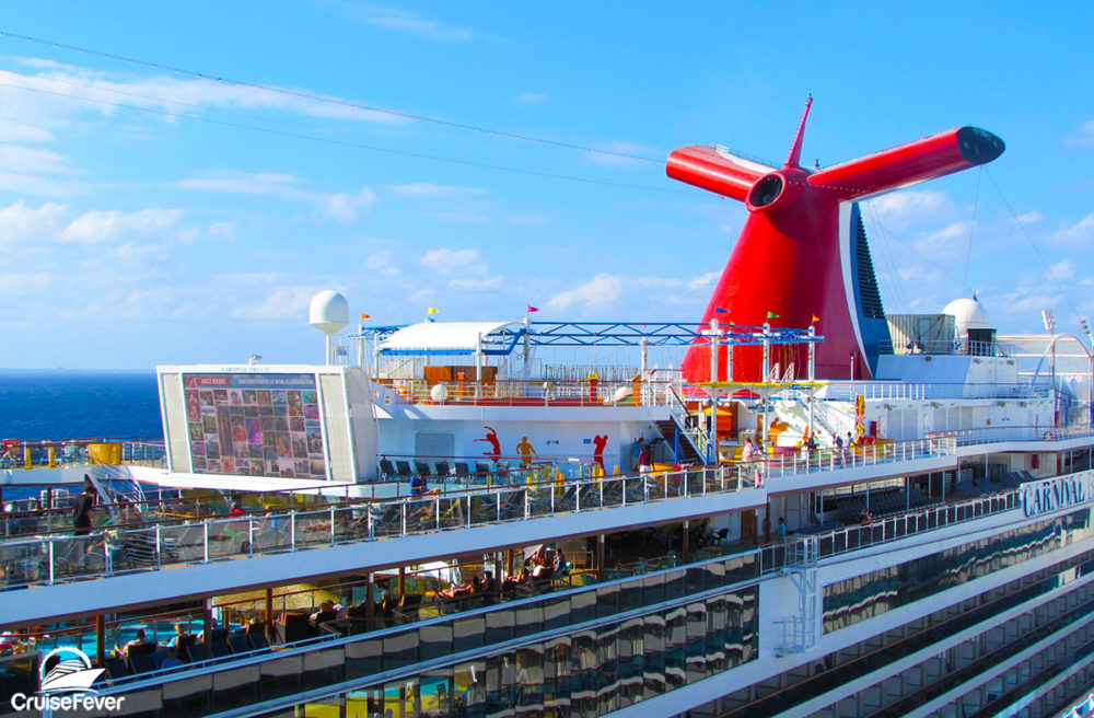 top of a Carnival cruise line