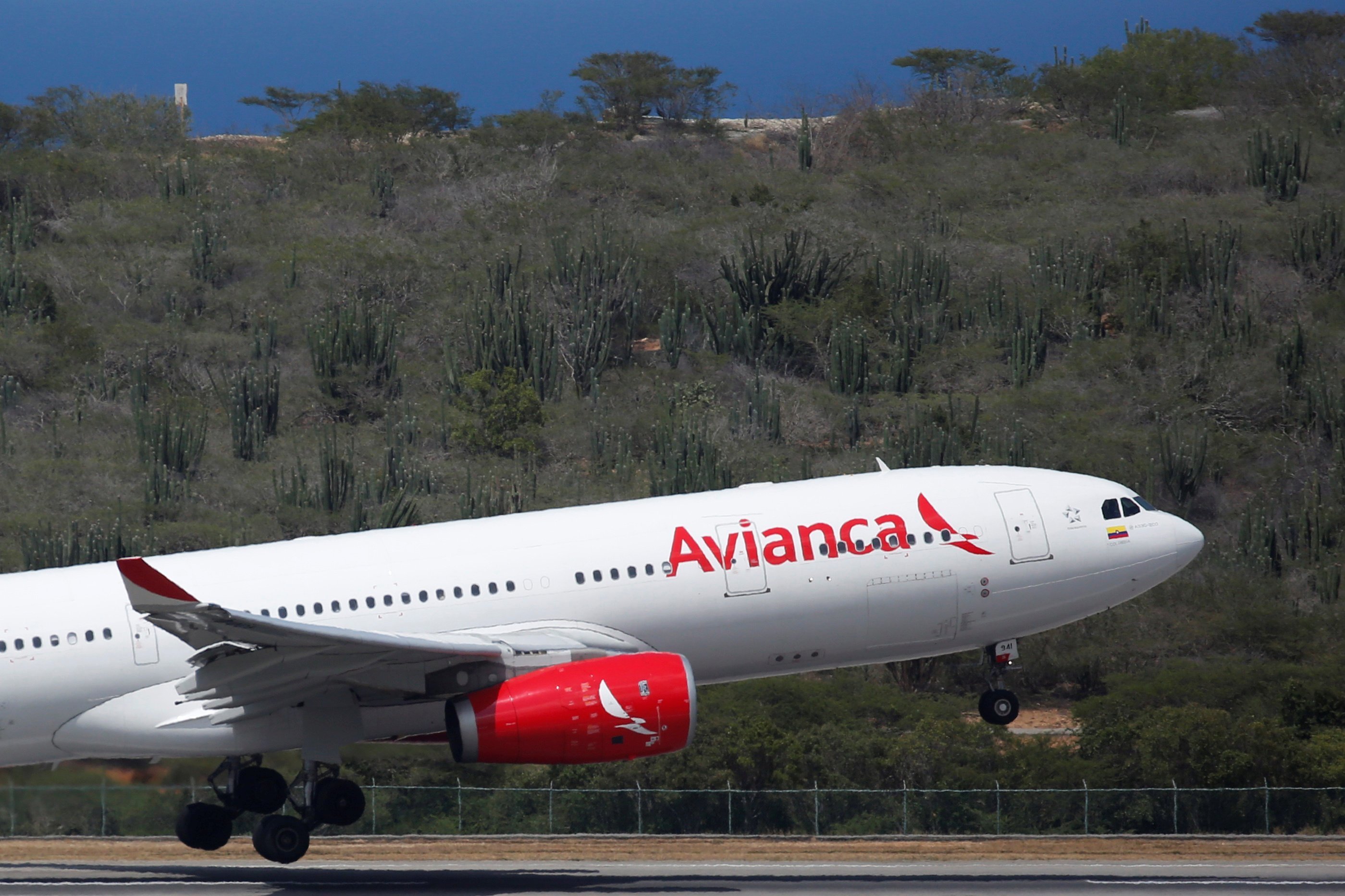 Avianca aircraft taking off