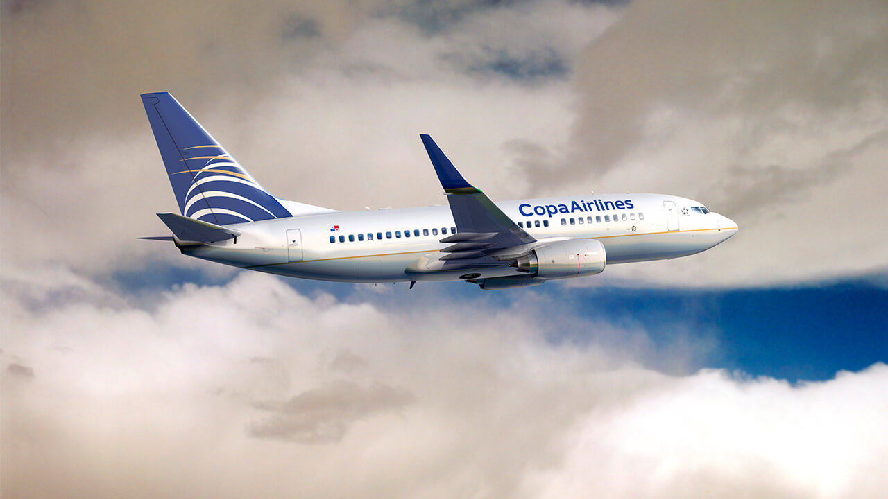 Copa Airlines plane in flight