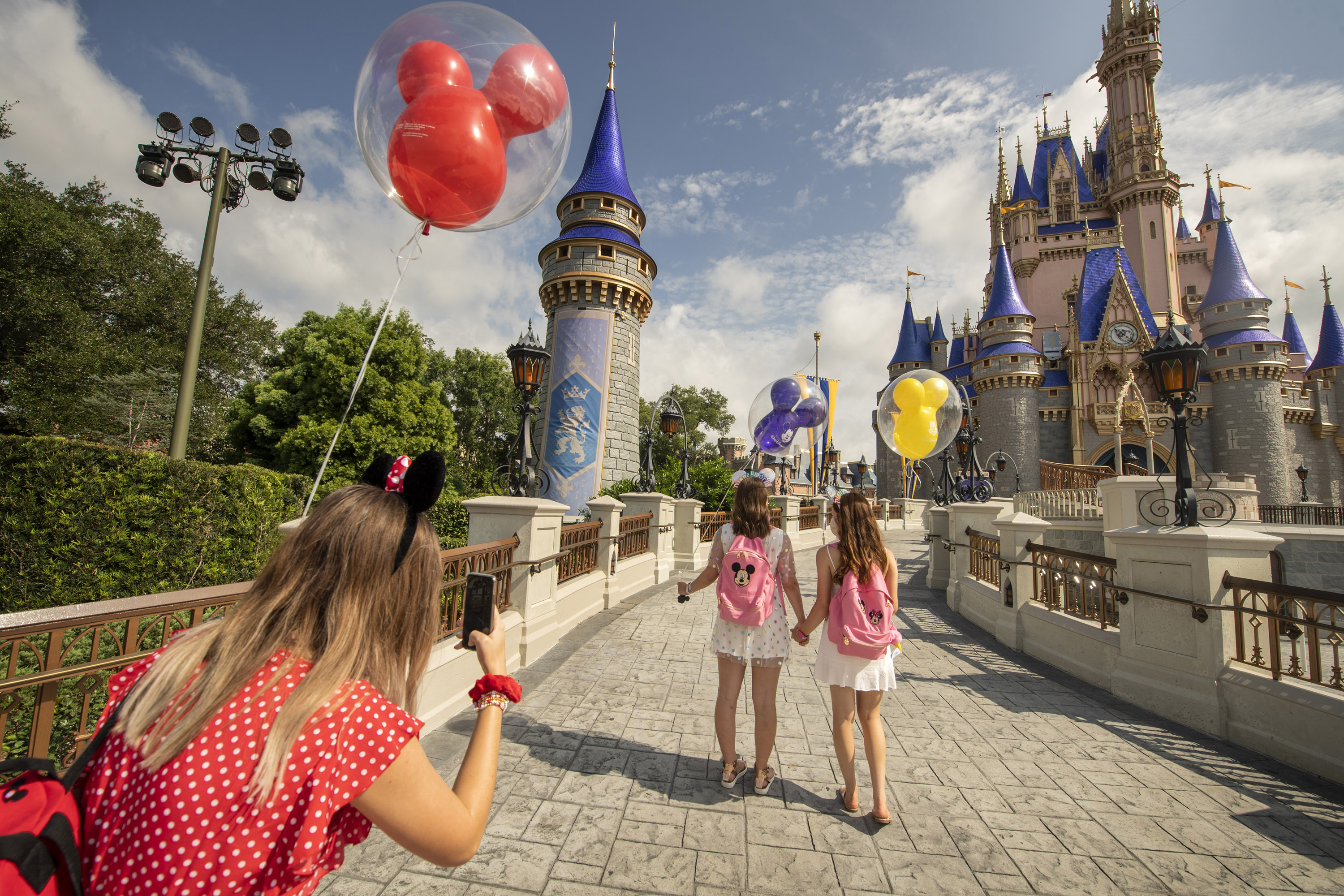 three girls at Disney World