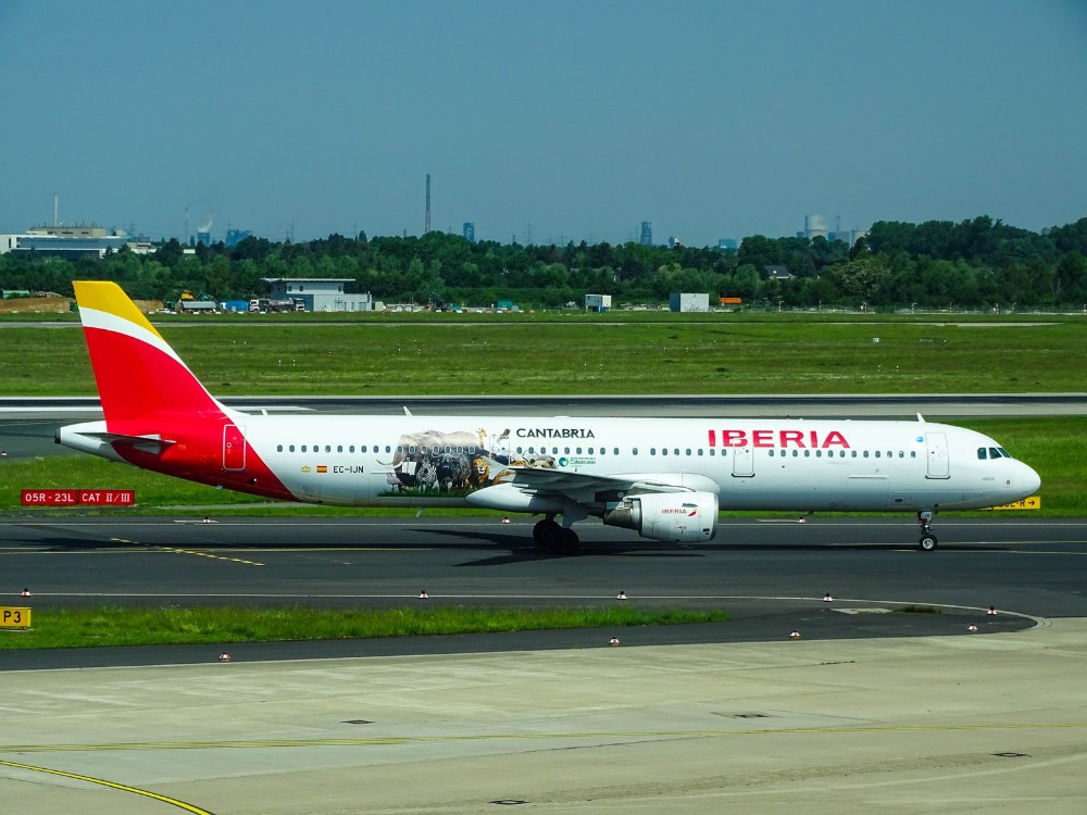 Iberia plane on taxiway