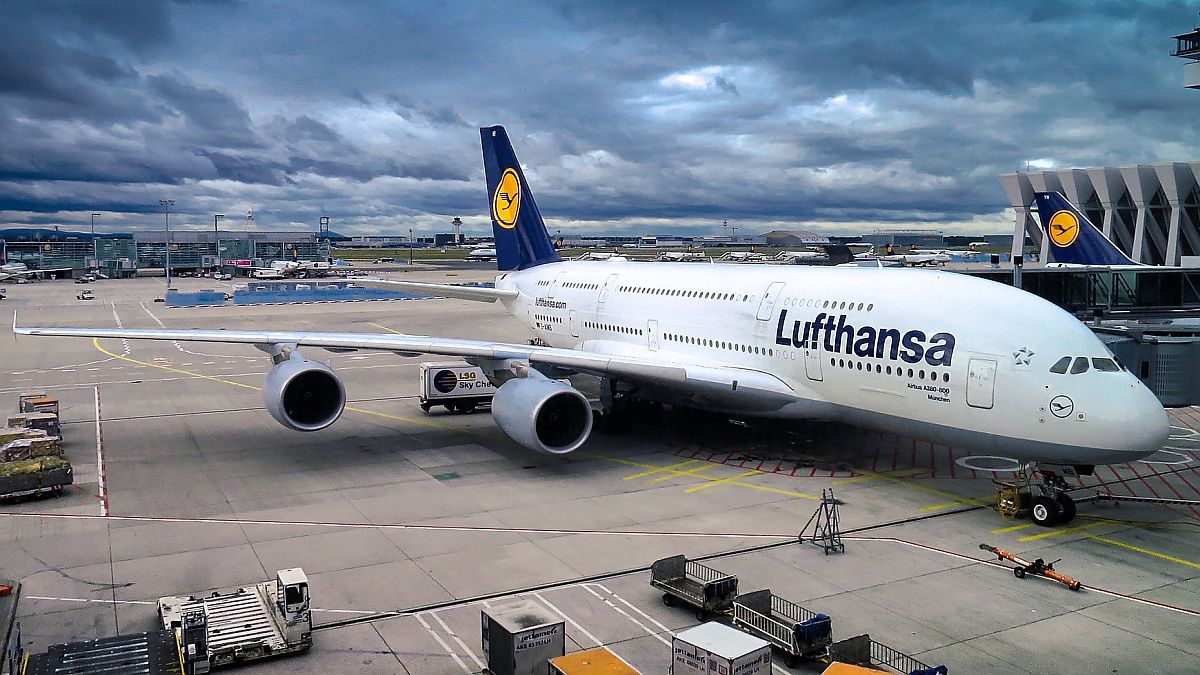 Lufthansa plane on tarmac