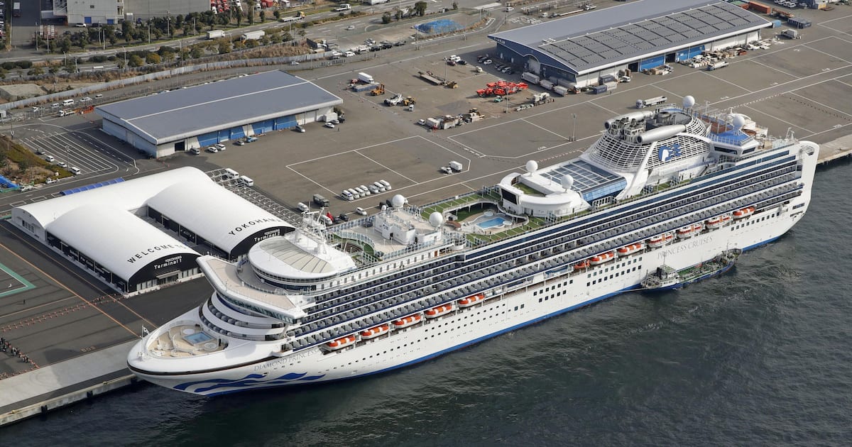 Princess Cruise ship from the air