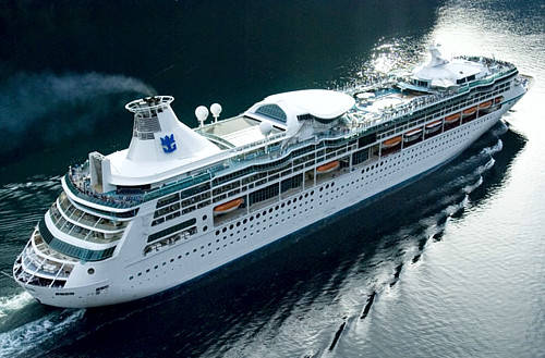 Vision of the Seas viewed from above