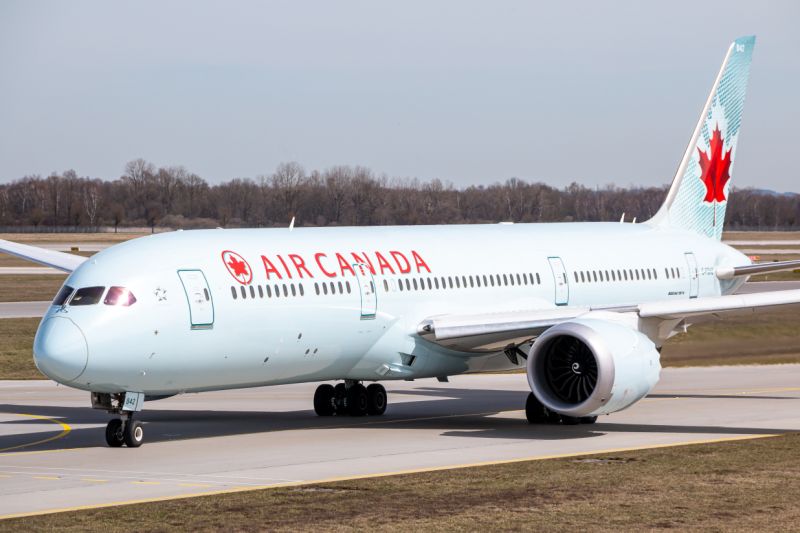 Air Canada plane on tarmac
