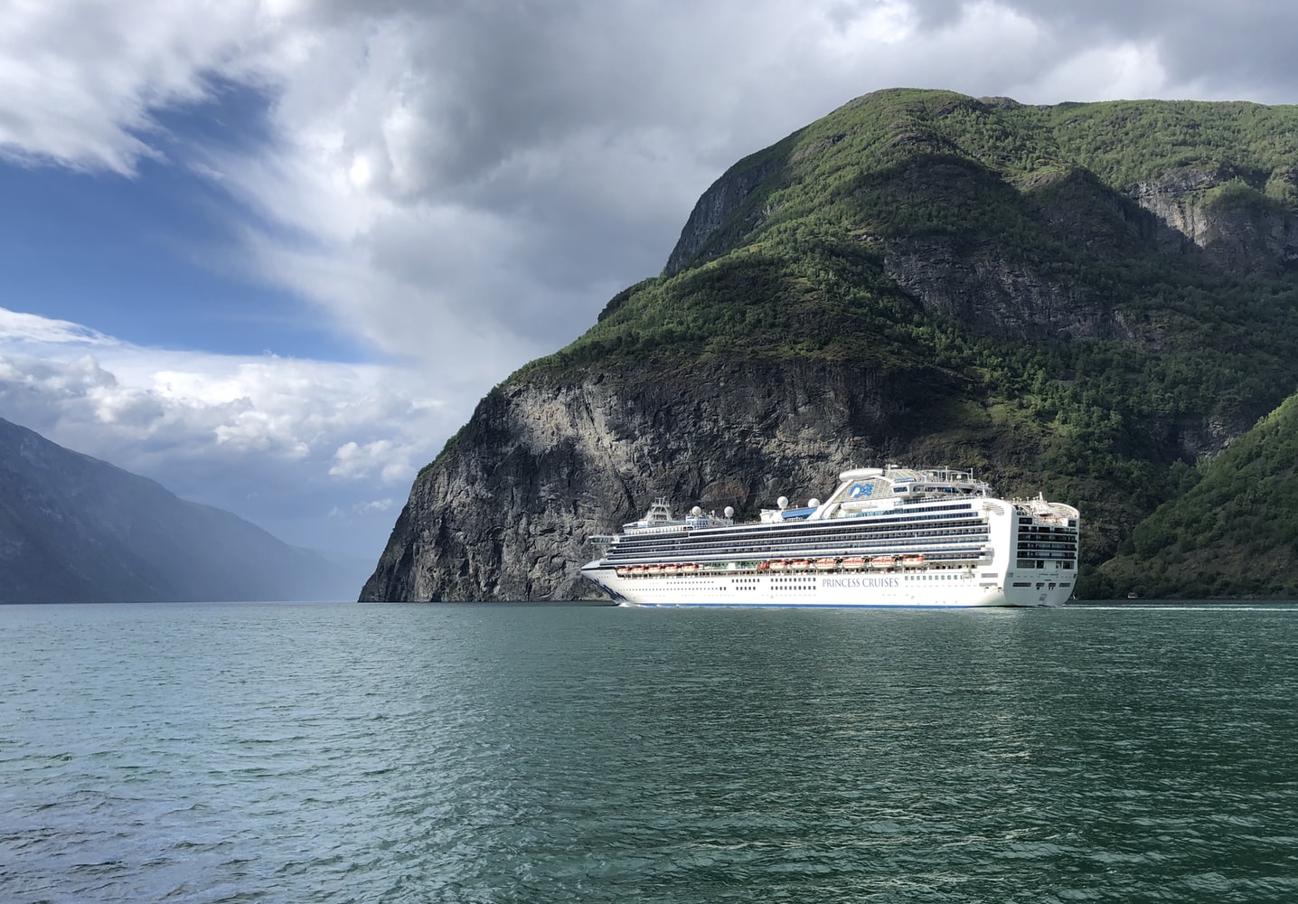 cruise line and mountain