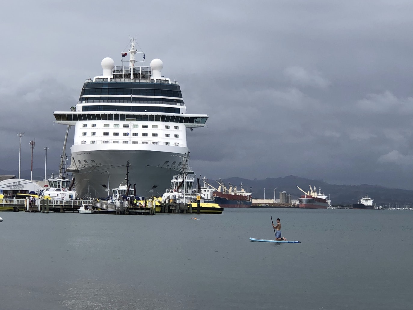 Celebrity Cruise ship docked