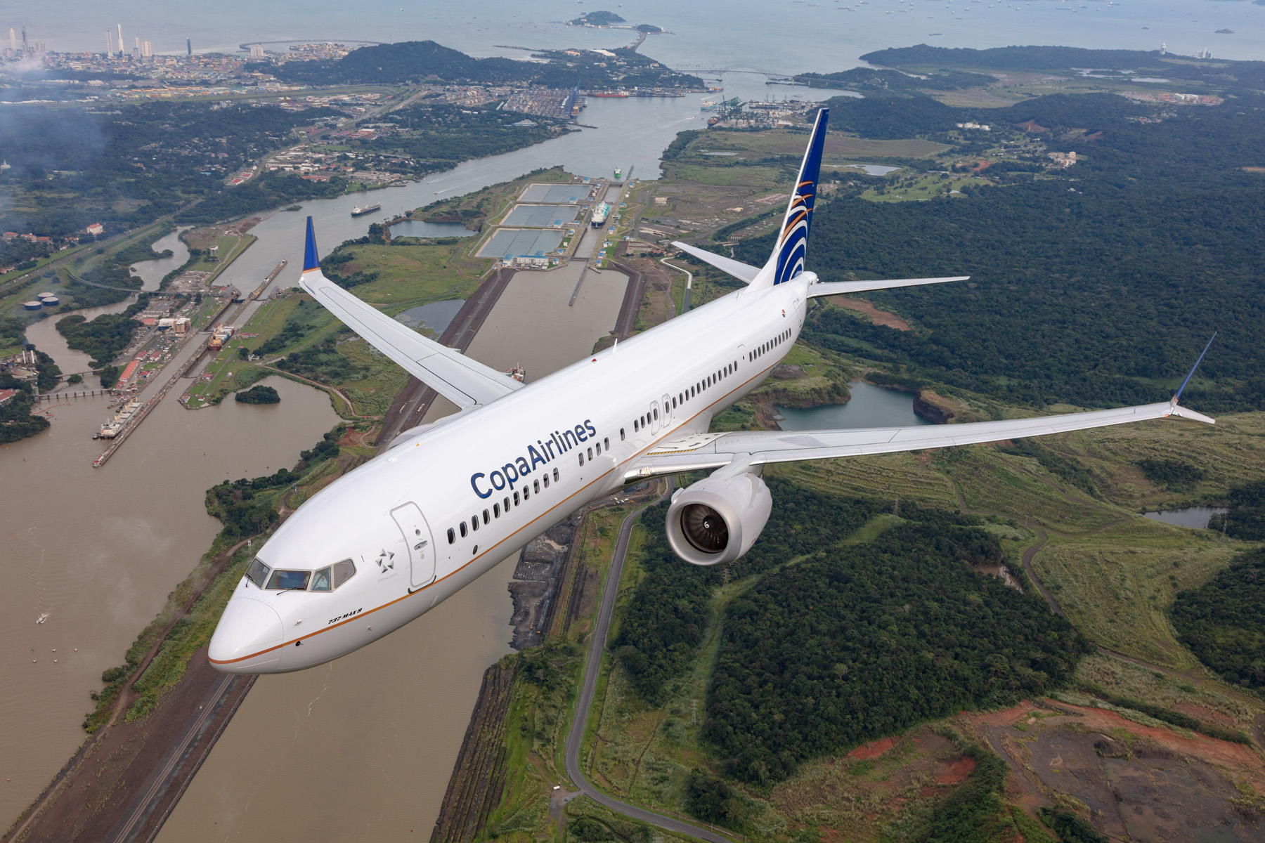 Copa Airlines plane in flight