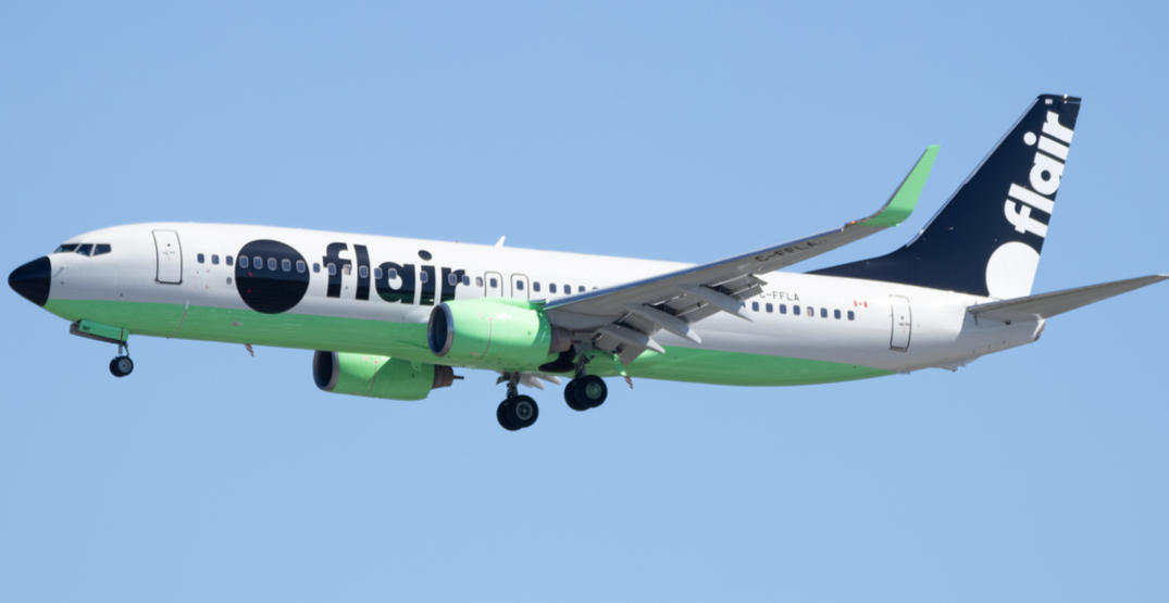 Flair airliner in the air