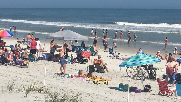beachgoers in Jacksonville, Florida