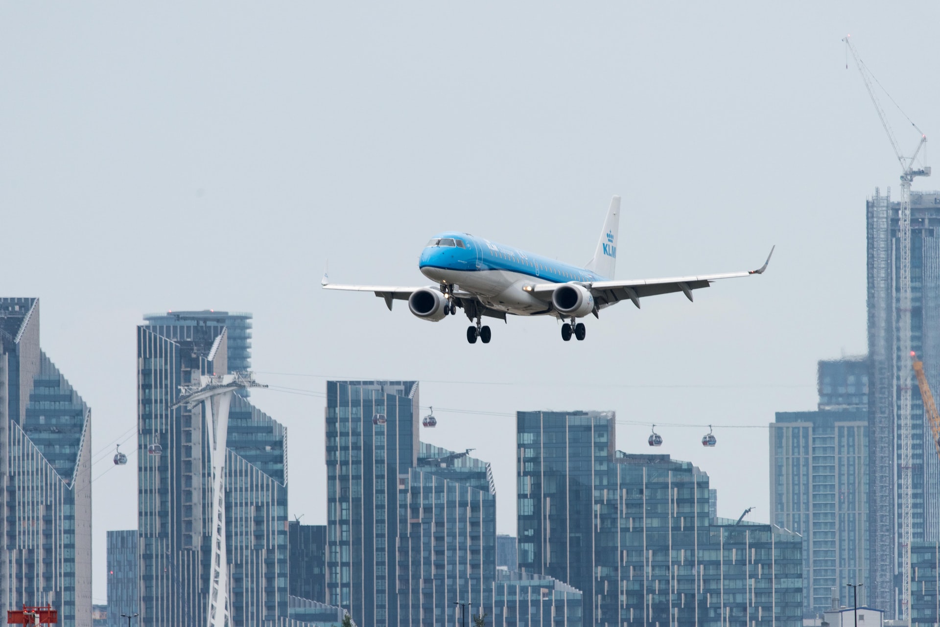 KLM plane in the air