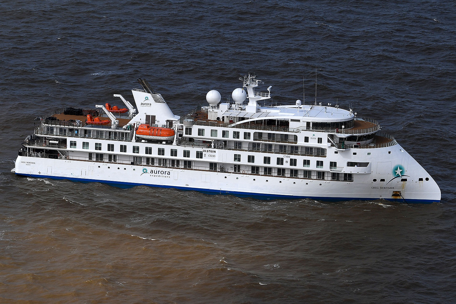 Greg Mortimer cruise ship at sea
