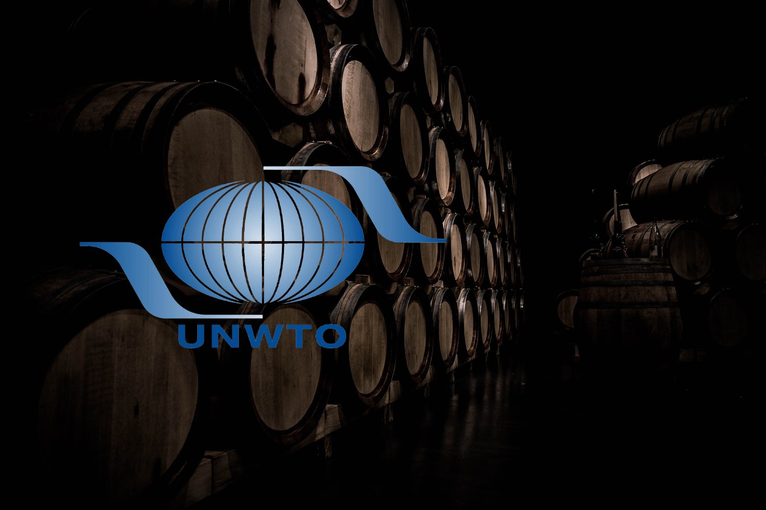 wine tourism, barrels, UNWTO logo