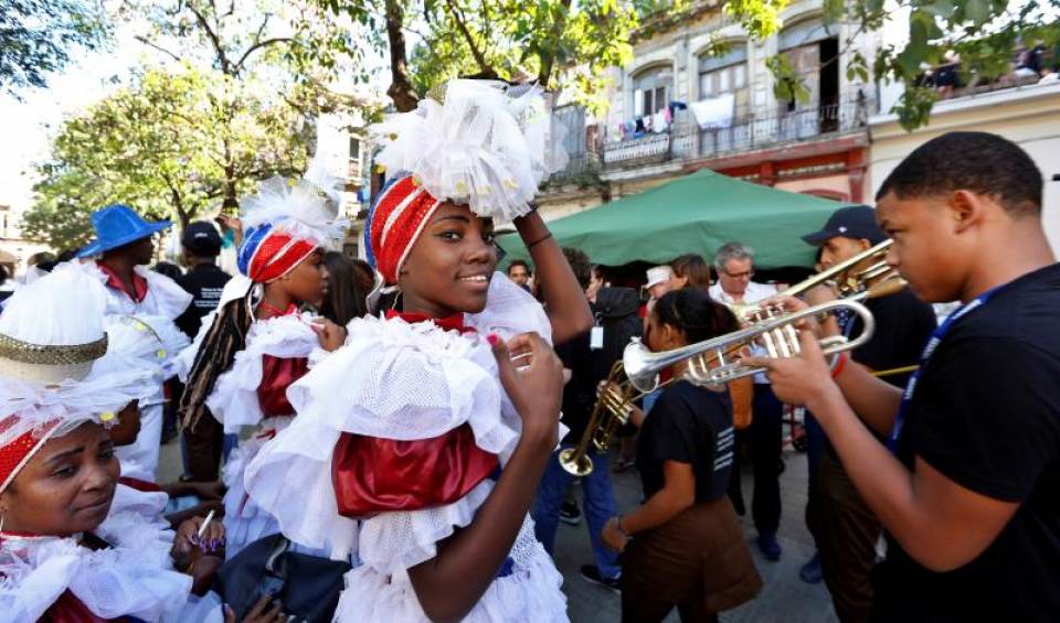 New Orleans conga in Havana