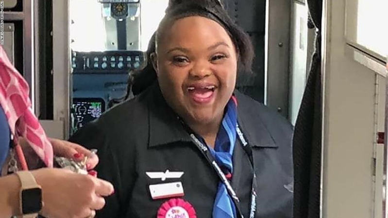 A 17-year-old girl with Down syndrome and several health problems is living her dream of becoming a flight attendant, thanks to American Airlines.