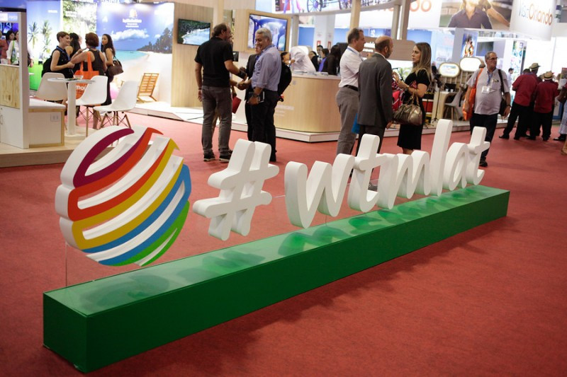 WTM Latin America sign at fair