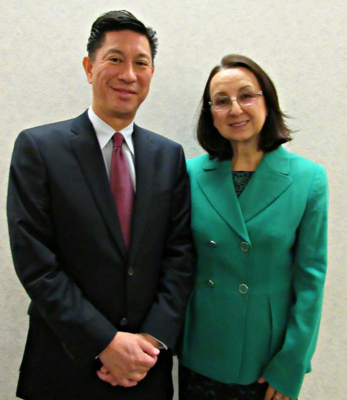 CHTA President Emil Lee and Karolin Troubetzkoy CHTA Taps St. Lucian Karolin Troubetzkoy as President-Elect for 2016-2018 Term