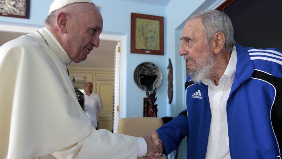 Pope Francis Meets Fidel Castro after Havana Mass