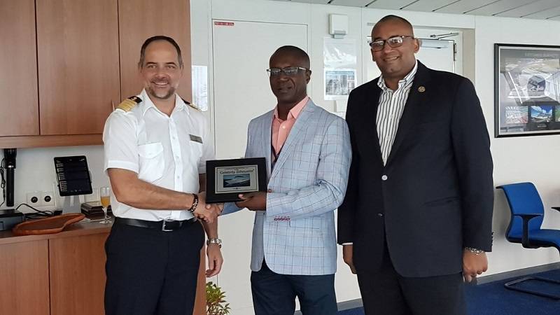 Celebrity Silhouette Docks in Barbados