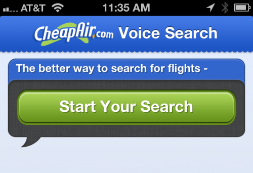 CheapAir.com First to Release Voice-Activated Flight Search App for iPhone