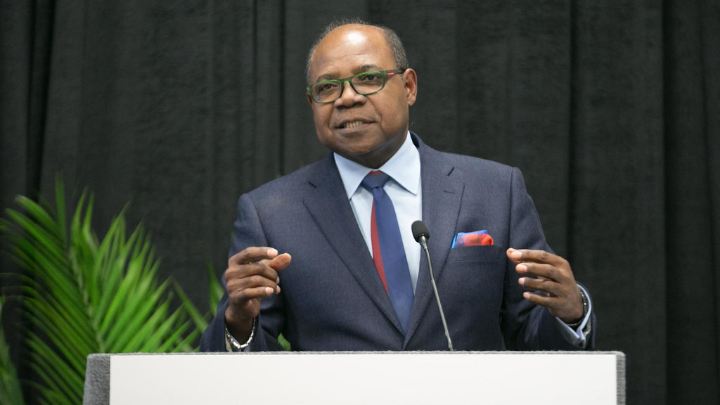 Jamaica's Tourism Minister Edmund Bartlett Ed Bartlett Gives Keynote Speech in St. Lucia