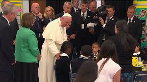 Huge Crowd Greeted Pope Francis at East Harlem School