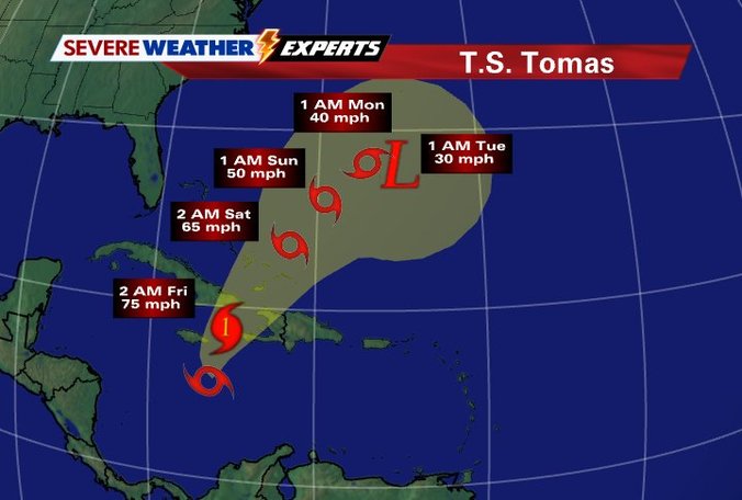A Strengthened Tomas Sparks More Cruise Itinerary Changes; Threatens Islands