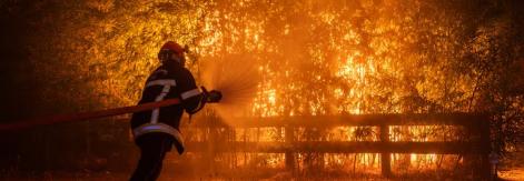 wildfires in Spain and France