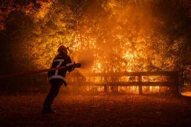 wildfires in Spain and France